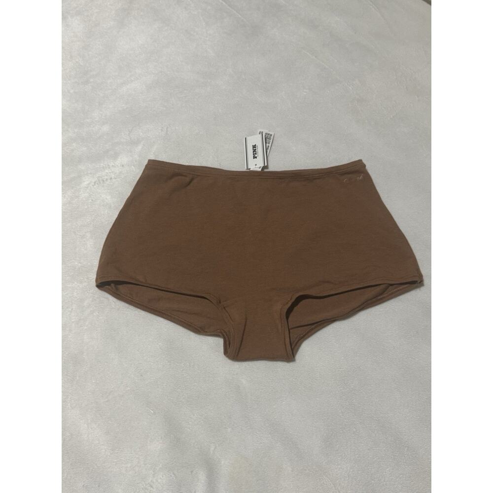 Victoria's Secret PINK Boyshort Panties - Brown Cotton Blend - New With Tags XL